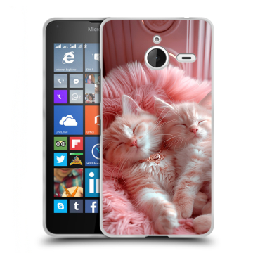 Пластиковый чехол на Microsoft Lumia 640 XL с принтом котята котики Пластиковый чехол на Microsoft Lumia 640 XL с принтом котята котики