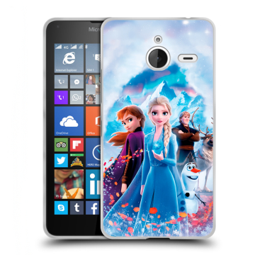 Пластиковый чехол на Microsoft Lumia 640 XL с принтом Холодное сердце Frozen