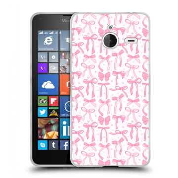 Пластиковый чехол на Microsoft Lumia 640 XL с принтом Розовые бантики Пластиковый чехол на Microsoft Lumia 640 XL с принтом Розовые бантики