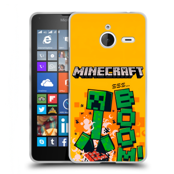 Пластиковый чехол на Microsoft Lumia 640 XL с принтом Майнкрафт Minecraft