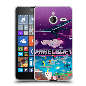 Пластиковый чехол на Microsoft Lumia 640 XL с принтом Майнкрафт Minecraft