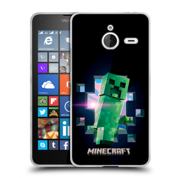 Пластиковый чехол на Microsoft Lumia 640 XL с принтом Майнкрафт Minecraft