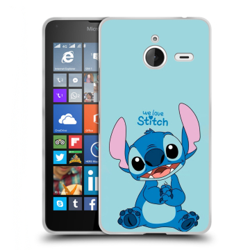 Пластиковый чехол на Microsoft Lumia 640 XL с принтом Лило и Стич