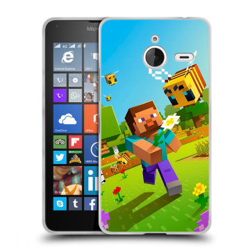 Пластиковый чехол на Microsoft Lumia 640 XL с принтом Майнкрафт Minecraft
