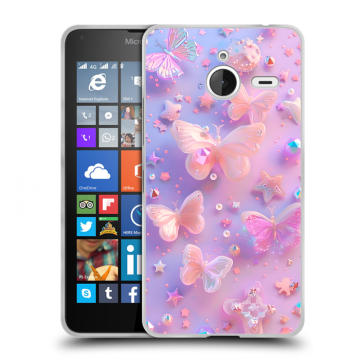 Пластиковый чехол на Microsoft Lumia 640 XL с принтом Бабочки
