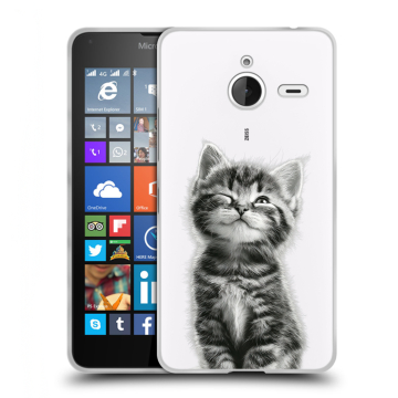 Пластиковый чехол на Microsoft Lumia 640 XL с принтом Котенок Пластиковый чехол на Microsoft Lumia 640 XL с принтом Котенок
