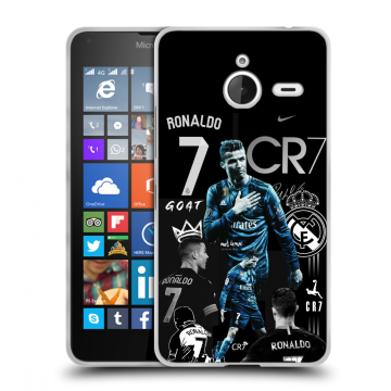 Пластиковый чехол на Microsoft Lumia 640 XL с принтом Реал Роналдо
