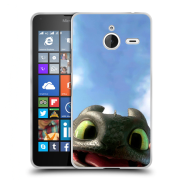 Пластиковый чехол на Microsoft Lumia 640 XL с принтом Как приручить дракона