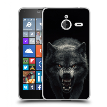 Пластиковый чехол на Microsoft Lumia 640 XL с принтом Волк
