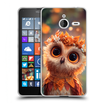 Пластиковый чехол на Microsoft Lumia 640 XL с принтом Милая сова Пластиковый чехол на Microsoft Lumia 640 XL с принтом Милая сова