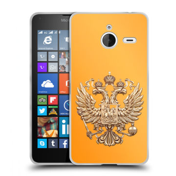 Пластиковый чехол на Microsoft Lumia 640 XL с принтом Герб Флаг России Пластиковый чехол на Microsoft Lumia 640 XL с принтом Герб Флаг России