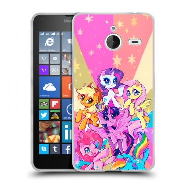Пластиковый чехол на Microsoft Lumia 640 XL с принтом My little pony Дружба чудо