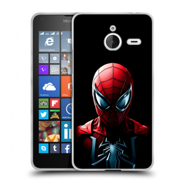 Пластиковый чехол на Microsoft Lumia 640 XL с принтом Spiderman Человек паук