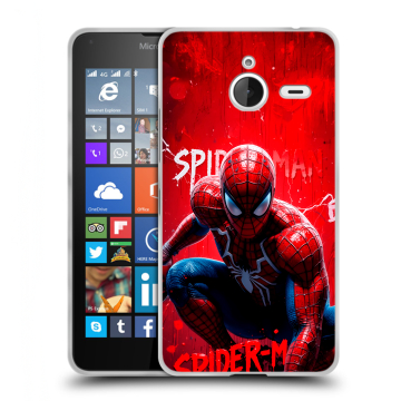 Пластиковый чехол на Microsoft Lumia 640 XL с принтом Spiderman Человек паук Пластиковый чехол на Microsoft Lumia 640 XL с принтом Spiderman Человек паук