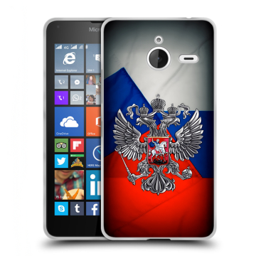 Пластиковый чехол на Microsoft Lumia 640 XL с принтом Флаг России Пластиковый чехол на Microsoft Lumia 640 XL с принтом Флаг России