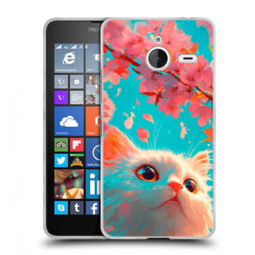Пластиковый чехол на Microsoft Lumia 640 XL с принтом Красивый кот Пластиковый чехол на Microsoft Lumia 640 XL с принтом Красивый кот