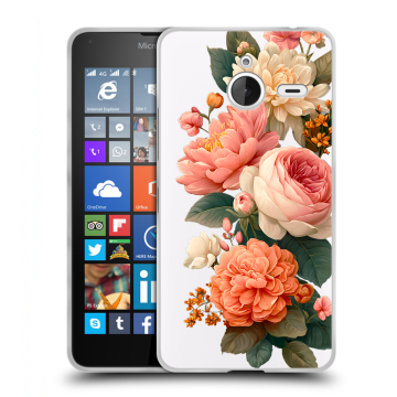 Пластиковый чехол на Microsoft Lumia 640 XL с принтом цветы Пластиковый чехол на Microsoft Lumia 640 XL с принтом цветы