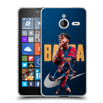 Пластиковый чехол на Microsoft Lumia 640 XL с принтом Барселона Barca Yamal 