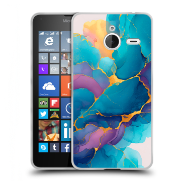 Пластиковый чехол на Microsoft Lumia 640 XL с принтом Мрамор блестки Пластиковый чехол на Microsoft Lumia 640 XL с принтом Мрамор блестки