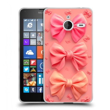 Пластиковый чехол на Microsoft Lumia 640 XL с принтом Розовые бантики Пластиковый чехол на Microsoft Lumia 640 XL с принтом Розовые бантики