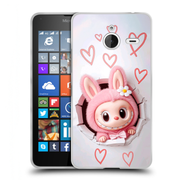 Пластиковый чехол на Microsoft Lumia 640 XL с принтом Labubu Лабубу