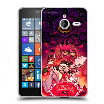 Пластиковый чехол на Microsoft Lumia 640 XL с принтом Hazbin Hotel Отель Хазбин