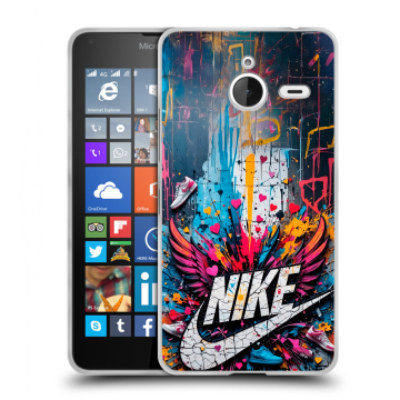 Пластиковый чехол на Microsoft Lumia 640 XL с принтом Nike Найк Пластиковый чехол на Microsoft Lumia 640 XL с принтом Nike Найк