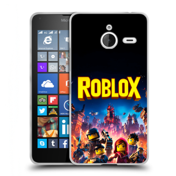 Пластиковый чехол на Microsoft Lumia 640 XL с принтом Roblox Роблокс