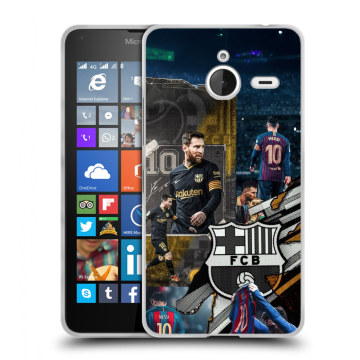 Пластиковый чехол на Microsoft Lumia 640 XL с принтом Messi Barcelona Пластиковый чехол на Microsoft Lumia 640 XL с принтом Messi Barcelona