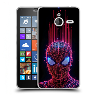 Пластиковый чехол на Microsoft Lumia 640 XL с принтом Spiderman Человек паук