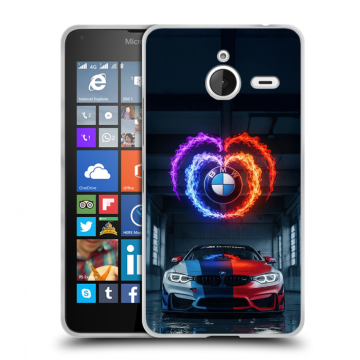 Пластиковый чехол на Microsoft Lumia 640 XL с принтом BMW БМВ