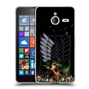 Пластиковый чехол на Microsoft Lumia 640 XL с принтом Атака титанов