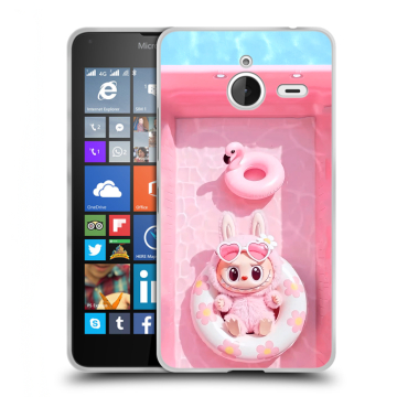 Пластиковый чехол на Microsoft Lumia 640 XL с принтом Labubu Лабубу