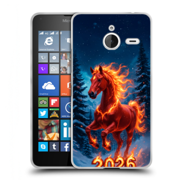 Пластиковый чехол на Microsoft Lumia 640 XL с принтом Новый год коня Пластиковый чехол на Microsoft Lumia 640 XL с принтом Новый год коня