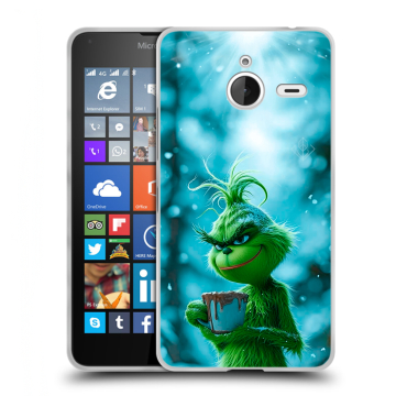 Пластиковый чехол на Microsoft Lumia 640 XL с принтом Новый год гринч Пластиковый чехол на Microsoft Lumia 640 XL с принтом Новый год гринч