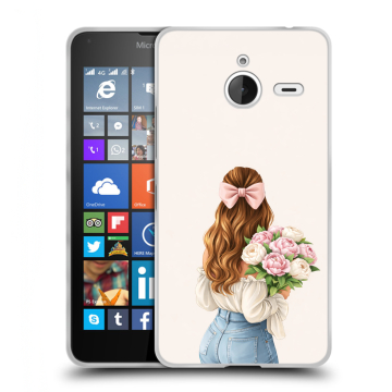 Пластиковый чехол на Microsoft Lumia 640 XL с принтом женский Пластиковый чехол на Microsoft Lumia 640 XL с принтом женский
