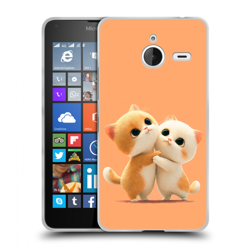 Пластиковый чехол на Microsoft Lumia 640 XL с принтом Милые котики Пластиковый чехол на Microsoft Lumia 640 XL с принтом Милые котики