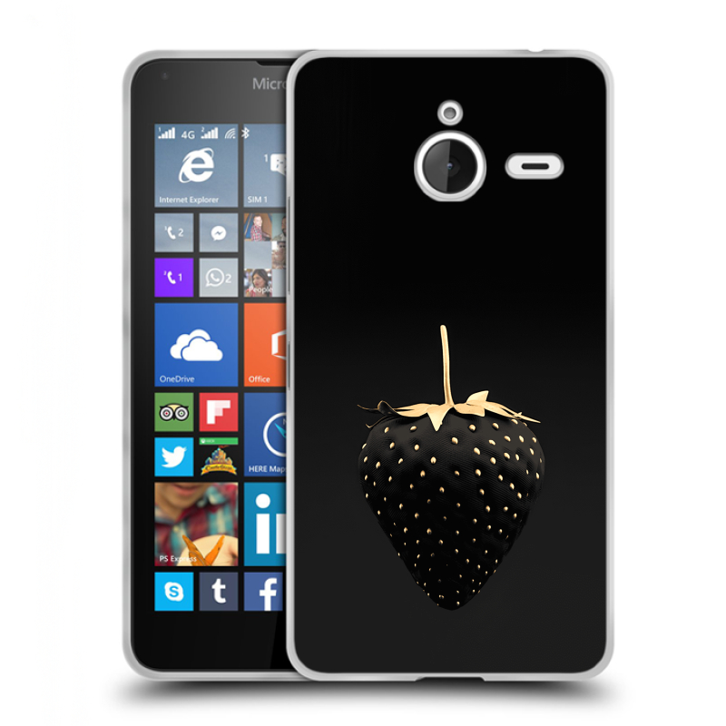 Пластиковый чехол на Microsoft Lumia 640 XL с принтом Черная клубника Пластиковый чехол на Microsoft Lumia 640 XL с принтом Черная клубника