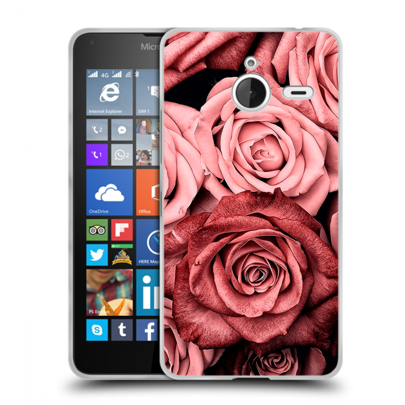 Пластиковый чехол на Microsoft Lumia 640 XL с принтом Цветы розы Пластиковый чехол на Microsoft Lumia 640 XL с принтом Цветы розы