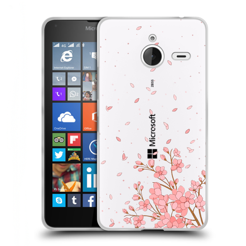 Пластиковый чехол на Microsoft Lumia 640 XL с принтом Ветка сакуры Пластиковый чехол на Microsoft Lumia 640 XL с принтом Ветка сакуры