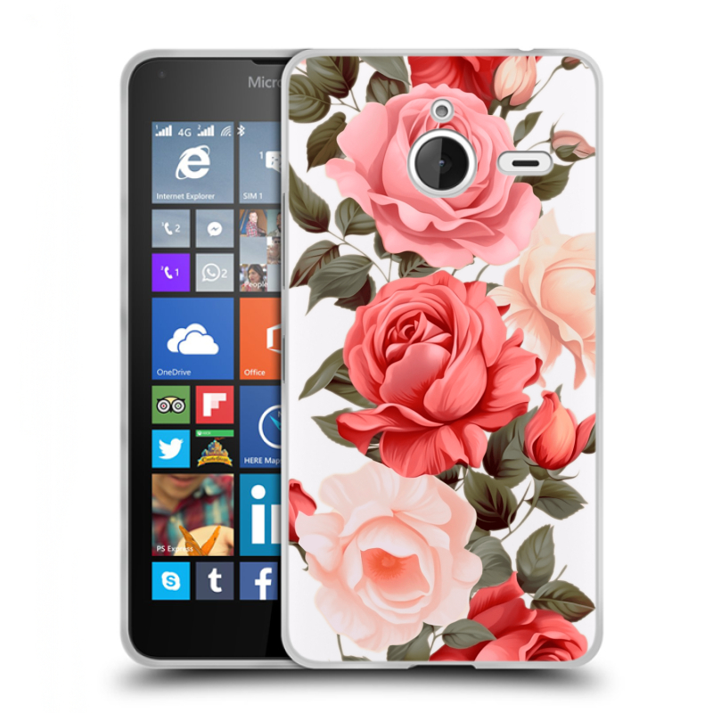 Пластиковый чехол на Microsoft Lumia 640 XL с принтом Розы Пластиковый чехол на Microsoft Lumia 640 XL с принтом Розы