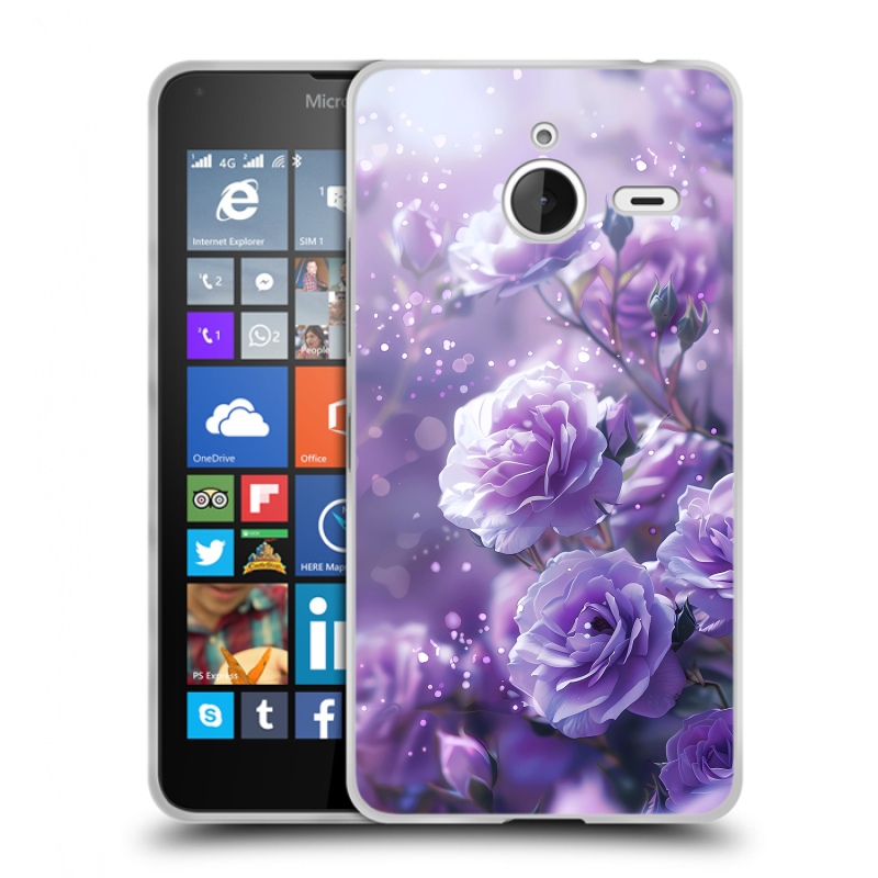 Пластиковый чехол на Microsoft Lumia 640 XL с принтом Розы цветы Пластиковый чехол на Microsoft Lumia 640 XL с принтом Розы цветы