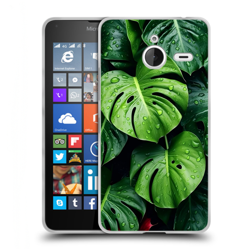 Пластиковый чехол на Microsoft Lumia 640 XL с принтом Листья Пластиковый чехол на Microsoft Lumia 640 XL с принтом Листья