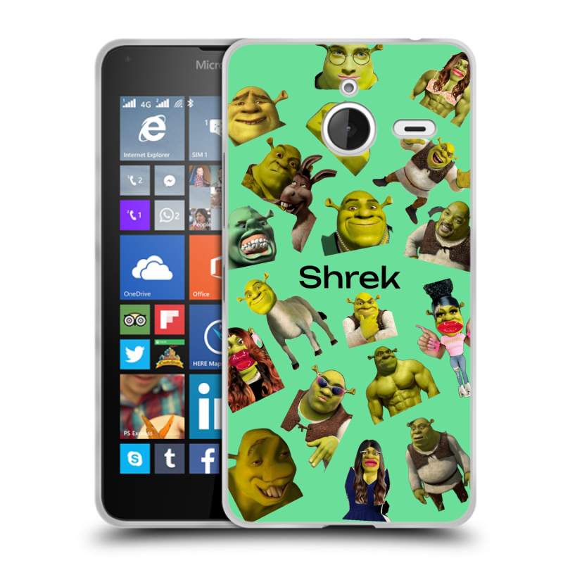 Пластиковый чехол на Microsoft Lumia 640 XL с принтом Шрек Shrek Пластиковый чехол на Microsoft Lumia 640 XL с принтом Шрек Shrek