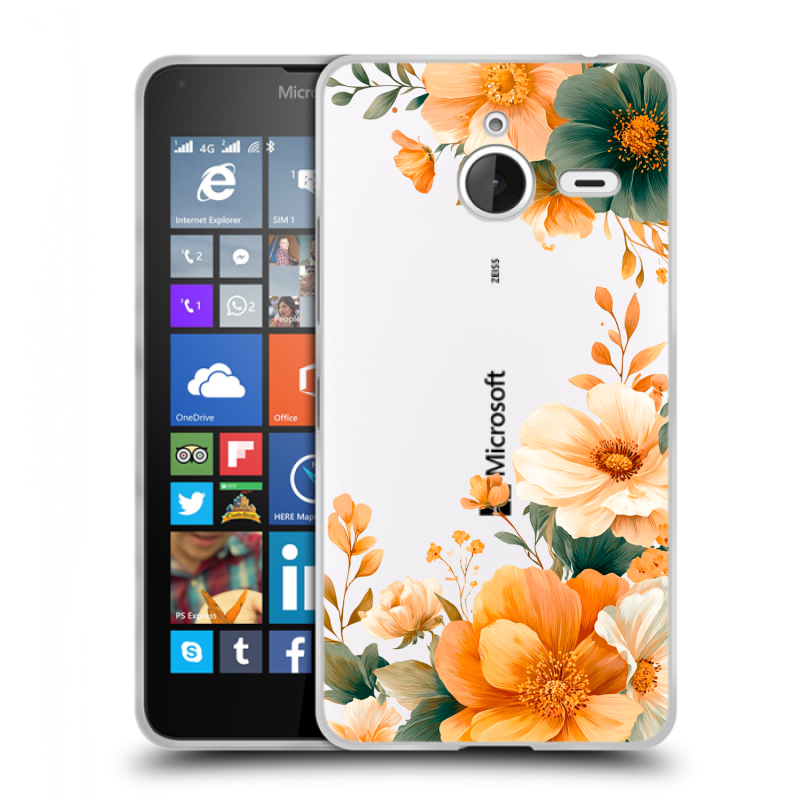 Пластиковый чехол на Microsoft Lumia 640 XL с принтом Цветы принт Пластиковый чехол на Microsoft Lumia 640 XL с принтом Цветы принт
