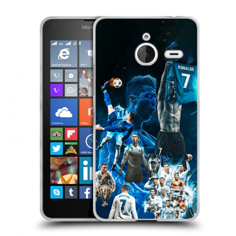 Пластиковый чехол на Microsoft Lumia 640 XL с принтом Реал Роналдо Пластиковый чехол на Microsoft Lumia 640 XL с принтом Реал Роналдо