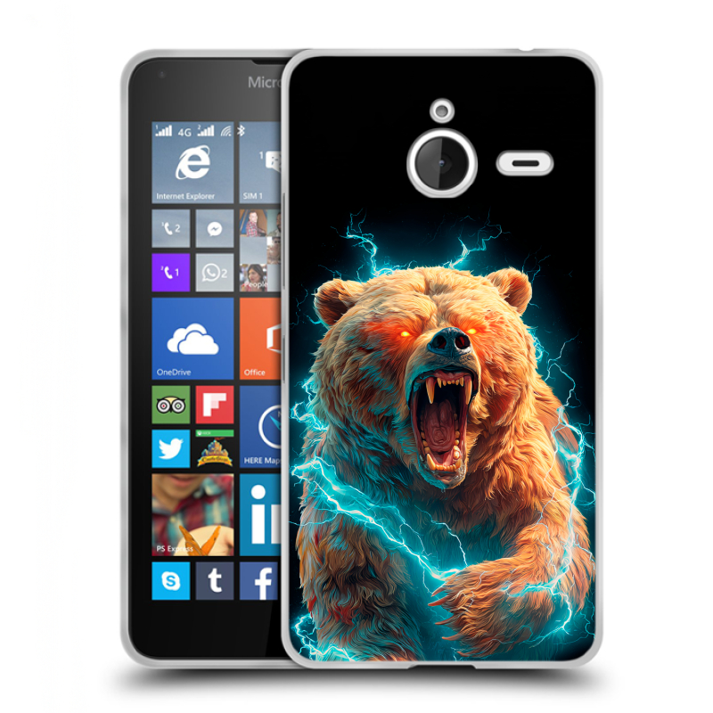 Пластиковый чехол на Microsoft Lumia 640 XL с принтом Медведь Пластиковый чехол на Microsoft Lumia 640 XL с принтом Медведь