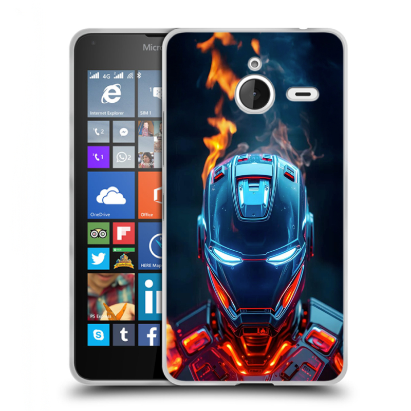 Пластиковый чехол на Microsoft Lumia 640 XL с принтом IronMan Железный человек Пластиковый чехол на Microsoft Lumia 640 XL с принтом IronMan Железный человек