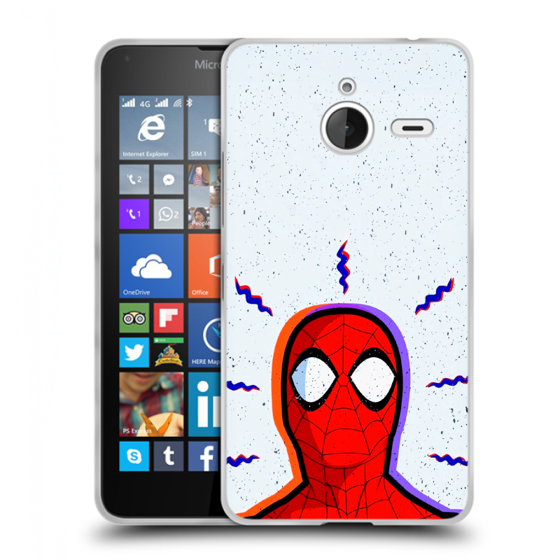 Пластиковый чехол на Microsoft Lumia 640 XL с принтом Spiderman Человек паук Пластиковый чехол на Microsoft Lumia 640 XL с принтом Spiderman Человек паук