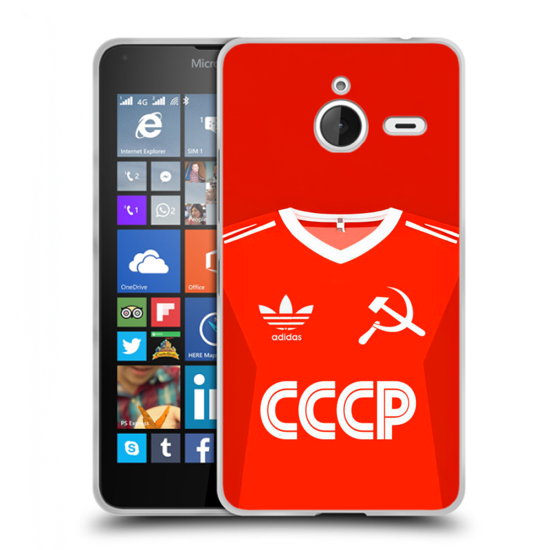 Пластиковый чехол на Microsoft Lumia 640 XL с принтом Флаг Герб СССР Пластиковый чехол на Microsoft Lumia 640 XL с принтом Флаг Герб СССР